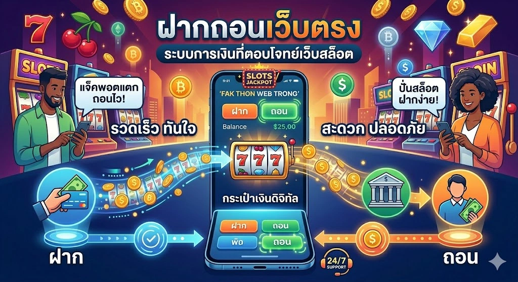ฝากถอนเว็บตรง jinda44 ระบบการเงินที่ตอบโจทย์เว็บสล็อต